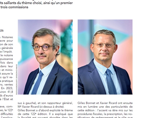Le notaire et l’impôt : rencontre avec le 122e Congrès des notaires de France